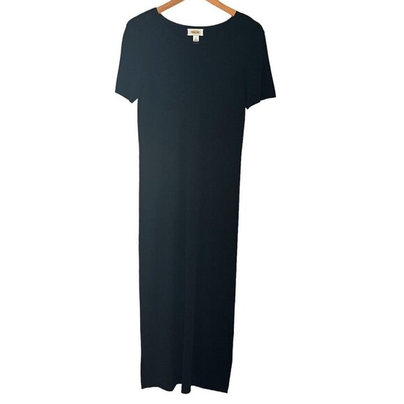 Talbots Women's Knit Wool Blend Maxi Dress Size S Short Sleeve Round Collar - Picture 1 of 11